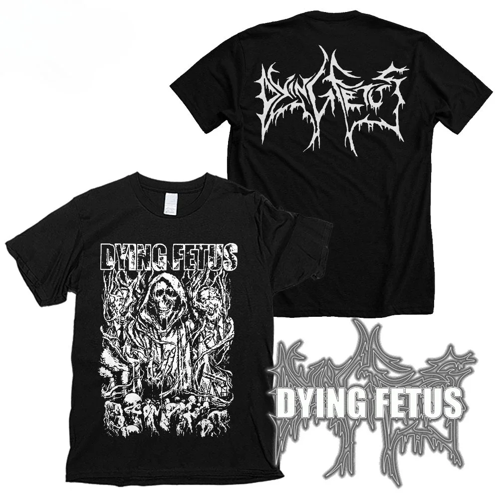 

Лето 2023, футболка из 100% хлопка с металлическим ремешком Dying Fetus, мужская модная уличная трендовая удобная свободная мужская одежда с короткими рукавами Y2k
