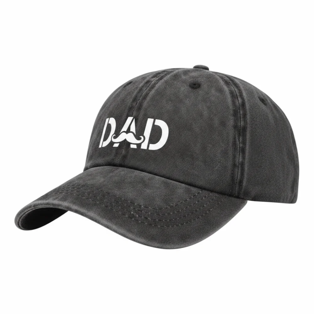 DAD MOM MINI Printed dad mama mini Love Caps Washed Cotton Adjustable Parent-Unisex Baseball Hats Embroidery Baseball Cap
