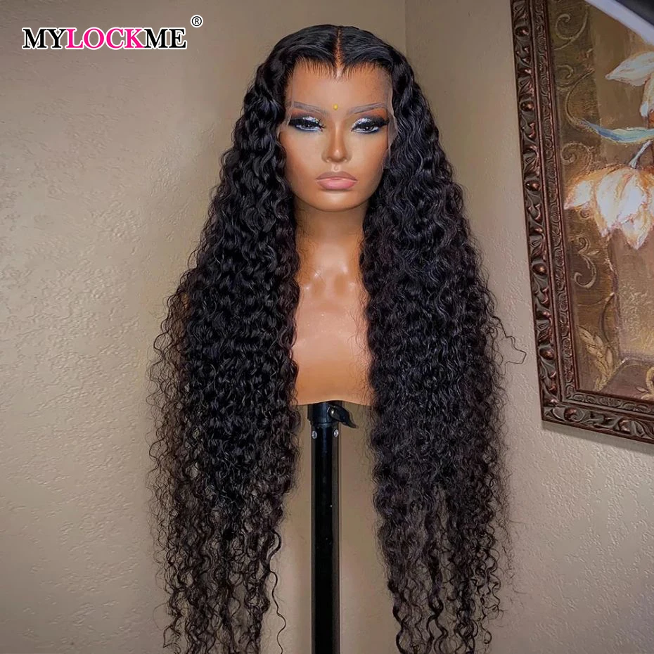 30 Inch Deep Wave HD Lace Frontal Human Hair Wigs 180% Pre Plucked 13x6 13x4 Curly Lace Front Wigs For Women Brazilian Lace Wig