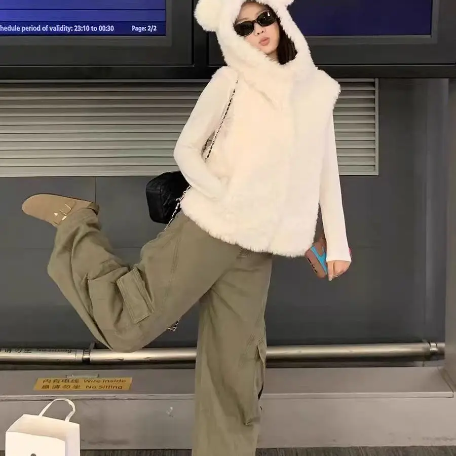 

Жилеты Жилеты Толстые женские жилеты Формальные зимние бархатные плюшевые стеганые подкладки на полной подкладке Самонагревающиеся двухслойные ретро