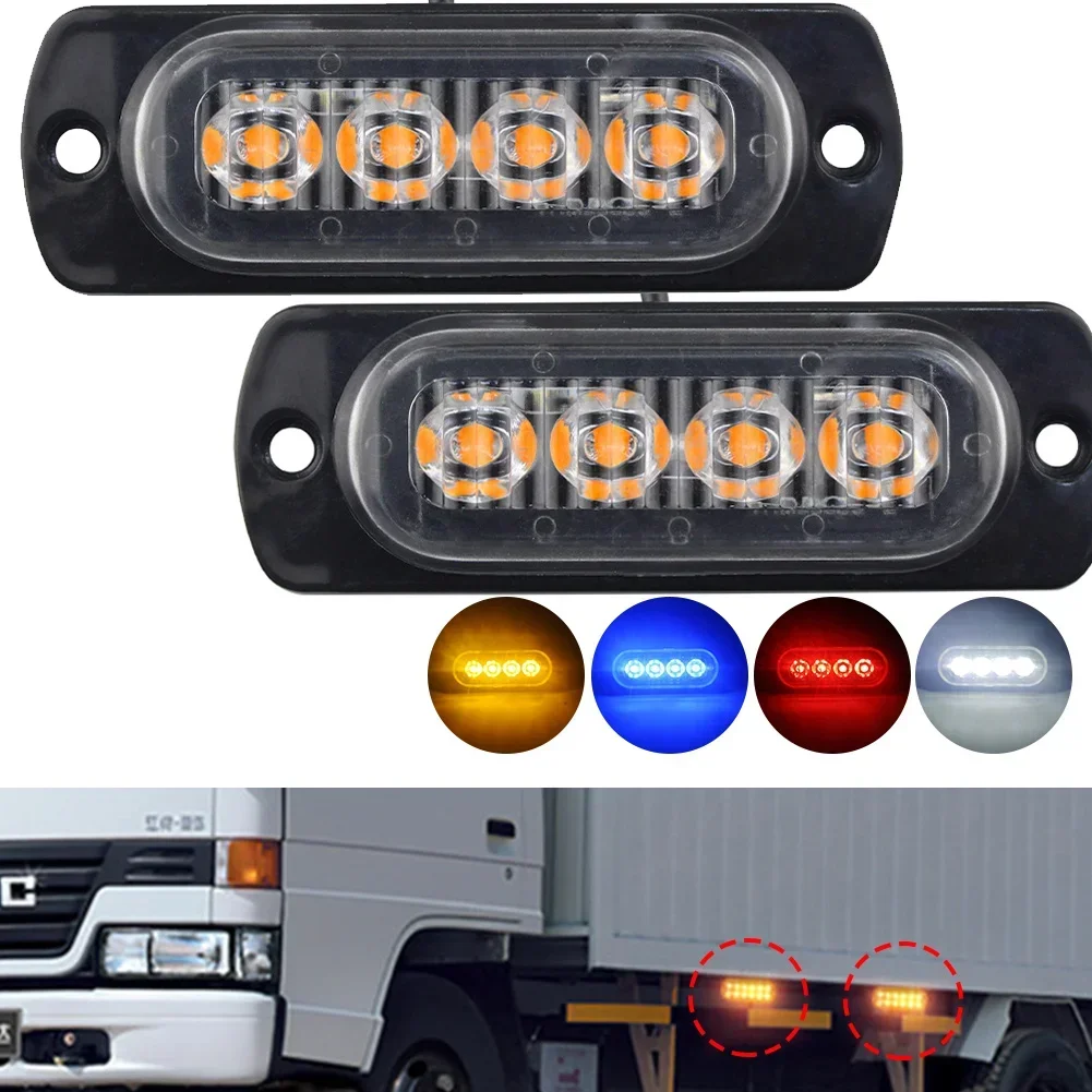 Led  Warning Light cheap  Grille  Lightbar Truck Car Beacon Lamp Amber Traffic Light 12V - 24V car Led light