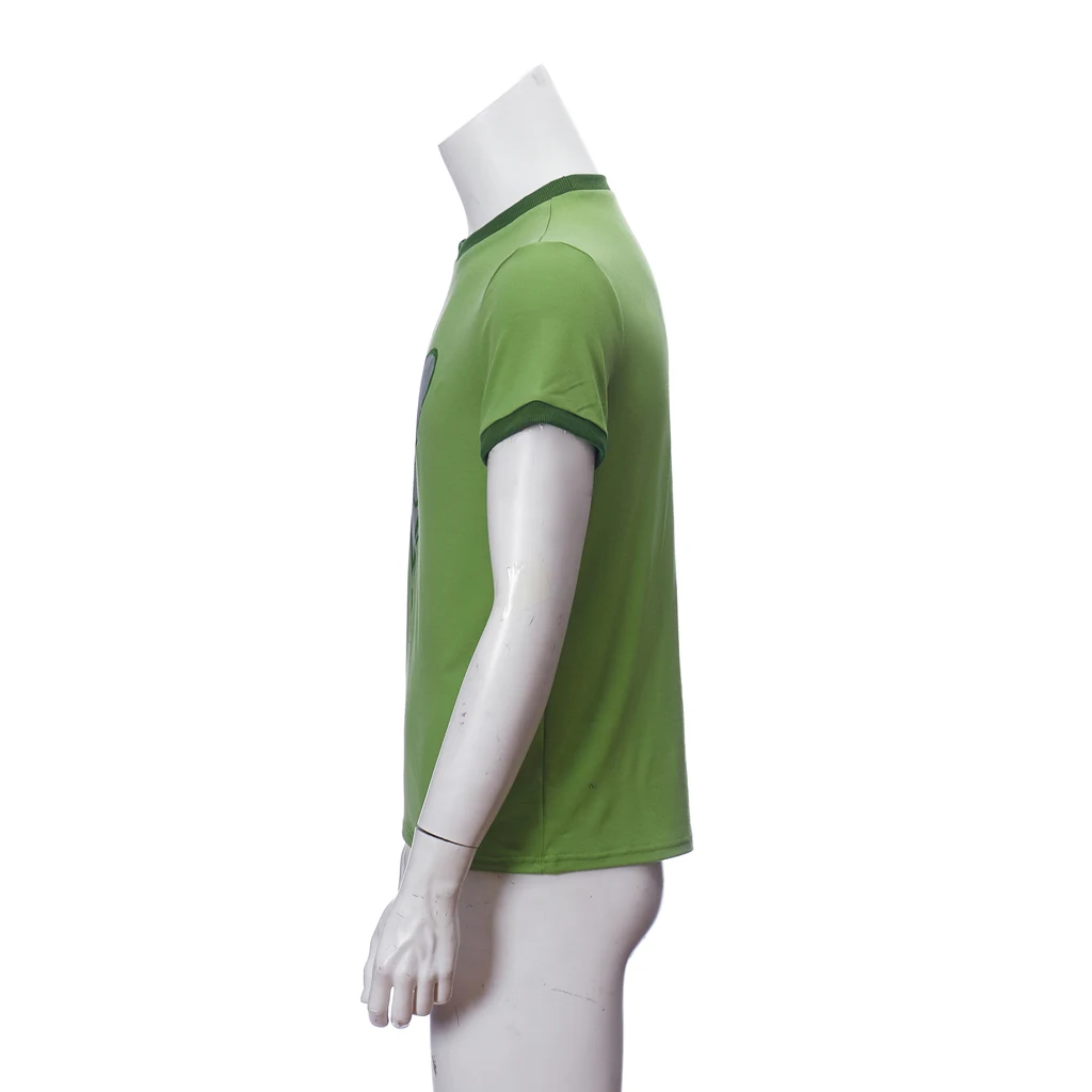 Scott Pilgrim disfraz de Cosplay Scott Pilgrim vs. Camiseta verde del mundo corazón Ringer para hombre Top Halloween carnaval fiesta traje de hombre