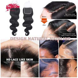 Ali Queen Hair 2x6 5x5 6x6 Real HD ปิดลูกไม้ที่มองไม่เห็นละลายผิว Full Frontal 13x6 13x4 อินเดีย Virgin Body Wave ผม