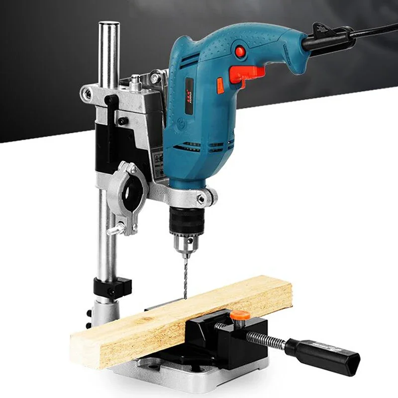 Aluminum Bench Drill Stand Electric Drill Clamp Base Frame Drill Holder Power Grinder Accessories For DIY Woodwork