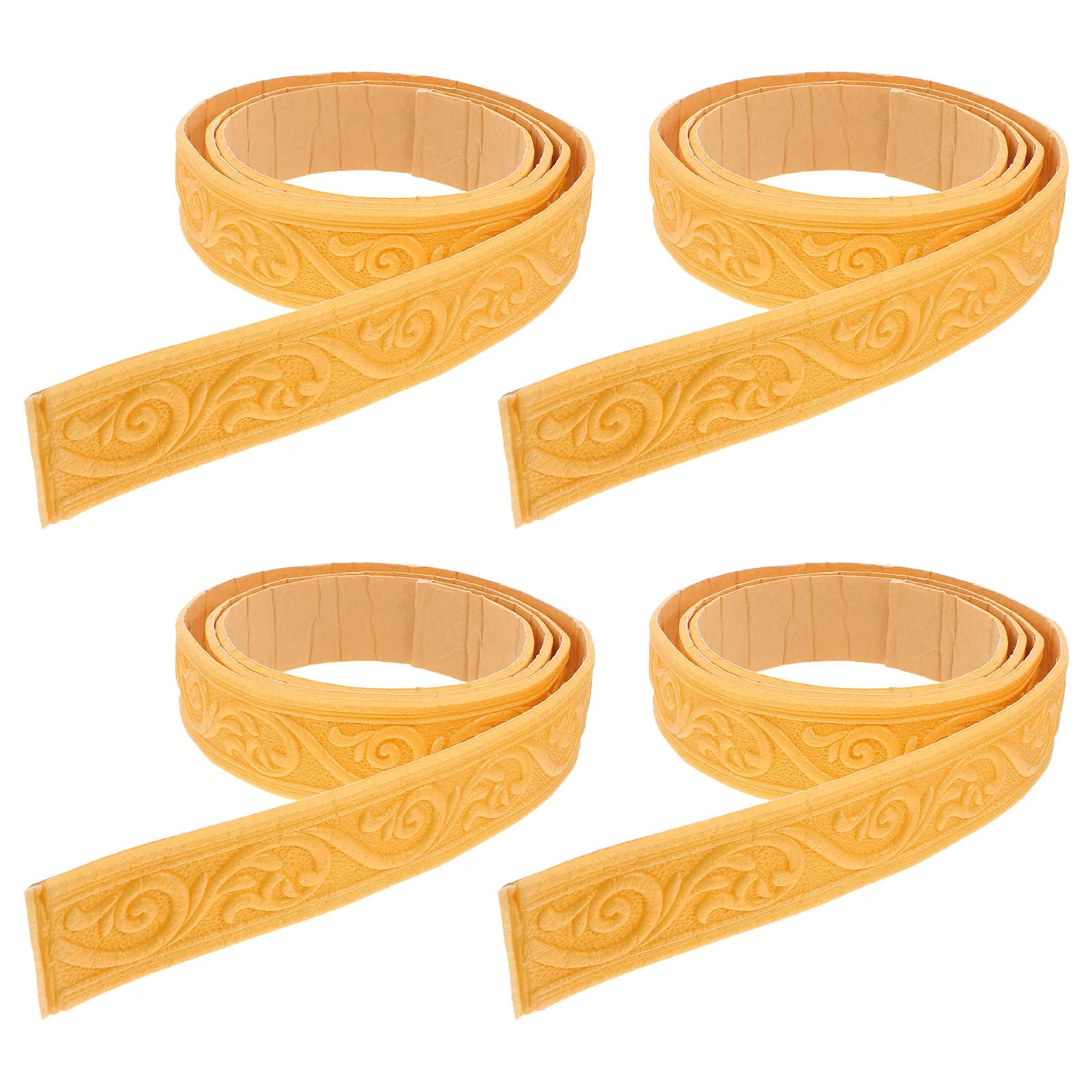 4 Pcs Baseboard Wall Sticker Decorative Moulding Door Stickers Borders for Walls Ceiling Molding Line Frame Trim