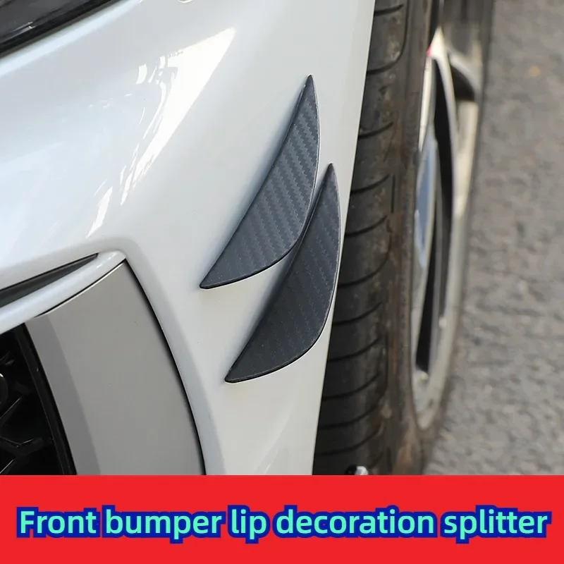 4/6pcs universal Front Bumper Lip Decoration Diffuser Splitter Fins Body Spoiler Canards Valence Chin Car Tuning Canard Decor