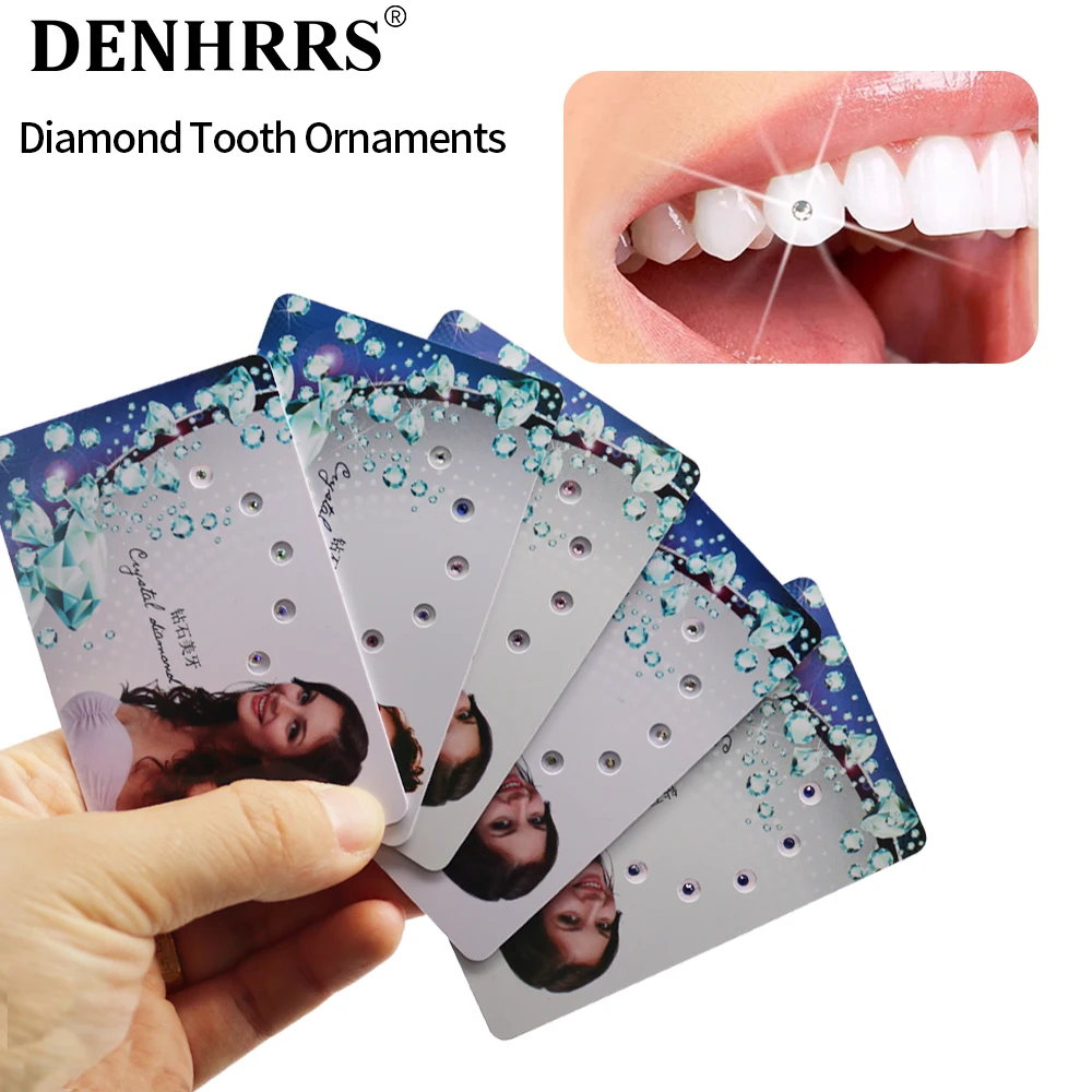 1 pacote 5 pçs gemas de dente dental cristal diamante ornamento dentes jóias gem decoração higiene oral decoração do dente