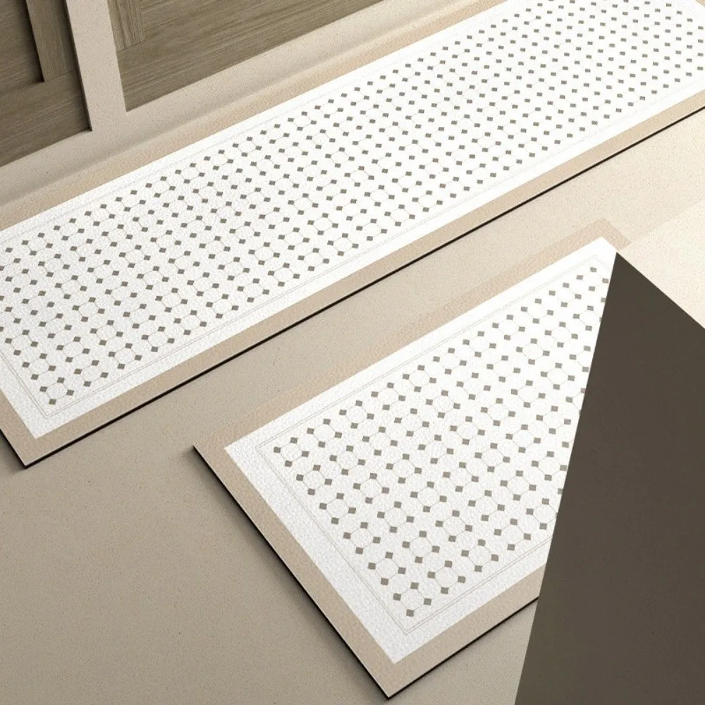 

2 шт./компл., простой водопоглощающий кухонный напольный коврик в полоску, нескользящий прочный коврик для ванной комнаты, протираемый моющийся длинный напольный коврик для кухни