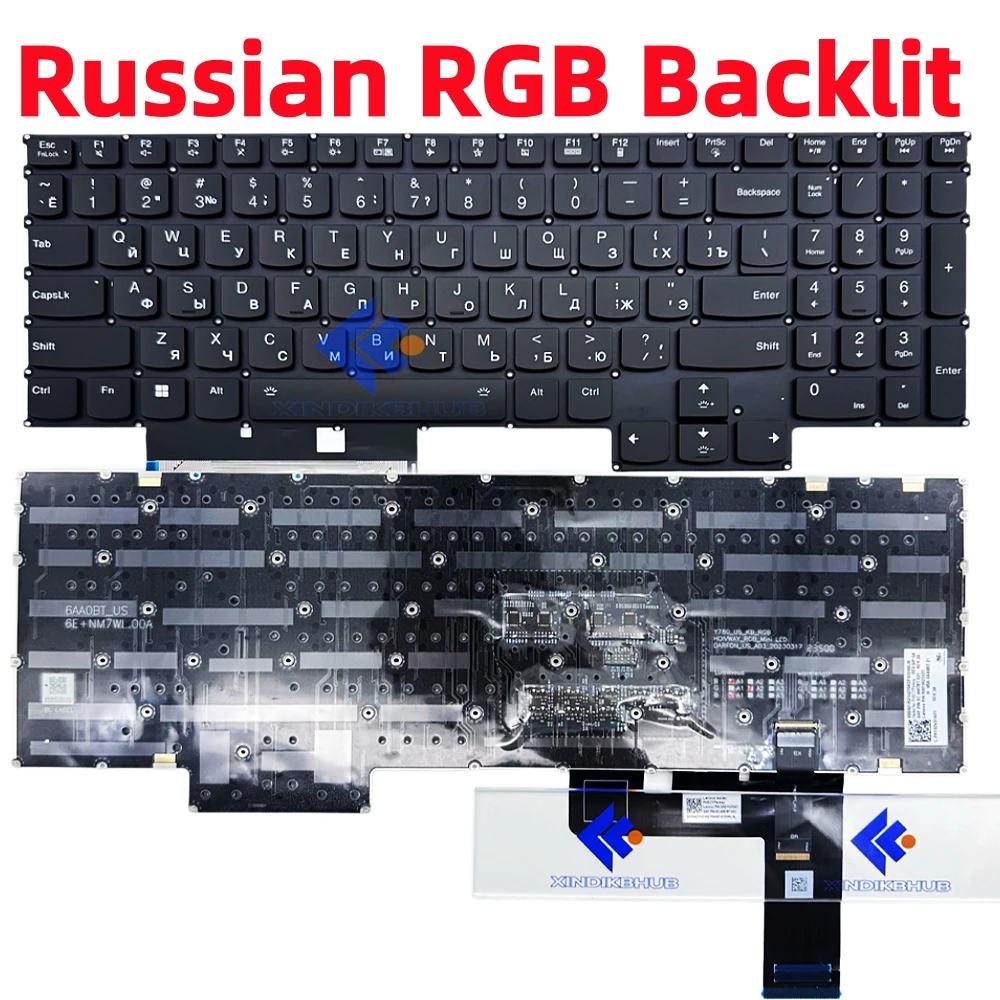 

Клавиатура XIN RGB (русская/американская раскладка) для ноутбуков Lenovo Legion Pro 7 16IRX8 16IRX8H 82WQ 16ARX8 16ARX8H 16IRX9 16IRX9H 83DE PH5CY Perkey