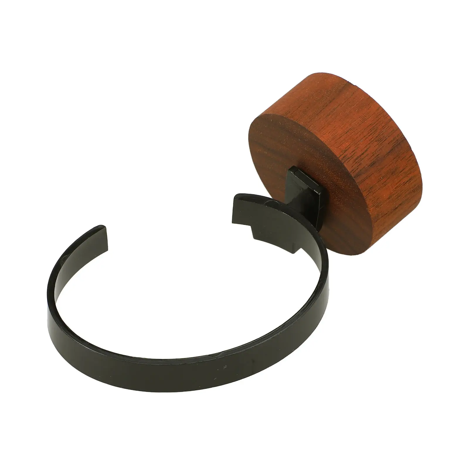 Acrylic C-Ring Black Walnut Wood Watch Display Stand Minimalist Watch Holder for Dresser Retail Jewelry Organizer