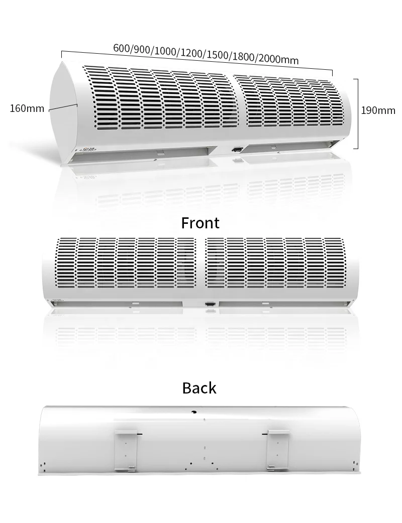 High Air Volume Industrial Centrifugal Electric Air Curtain, Heat Isolation Door Barrier, 6000m³/h, Commercial Use