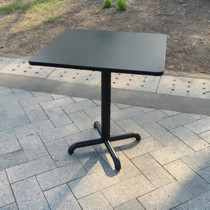 Outdoor folding metal table wrought iron retro milk tea coffee export for square table cast iron restaurant table