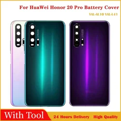 Back Glass For Huawei Honor 20 Pro Battery Cover Rear Panel Door Housing Case + Glue Honor 20Pro Battery Rear Cover