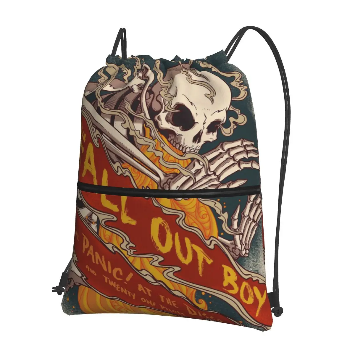 

Fall Out Boy Backpacks Portable Drawstring Bundle Pocket Sports Bag Book Bags for Man Woman Students