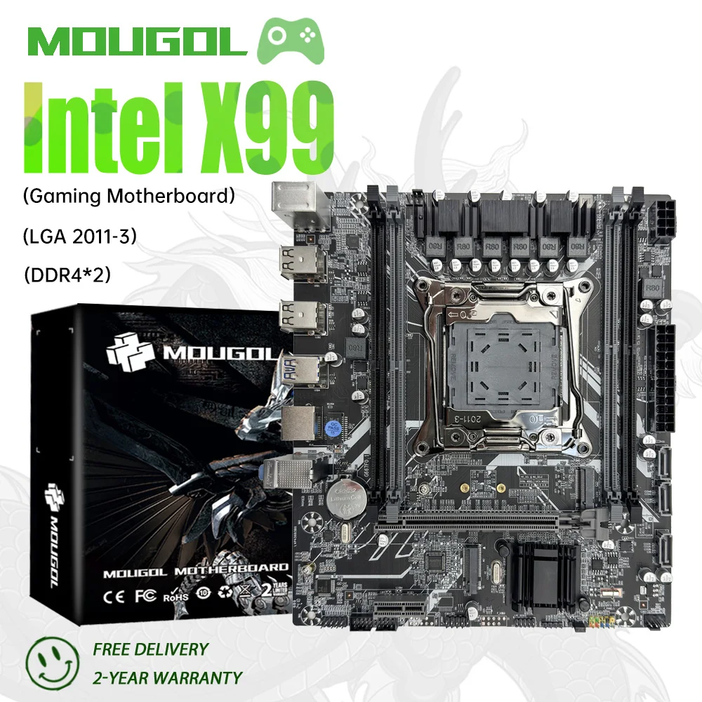 

MOUGOL X99 motherboard supports LGA2011-3 Intel Xeon E5V3&V4 dual-channel DDR4 memory USB3.0 M.2 SATA3 PCIEx16 computer combinat