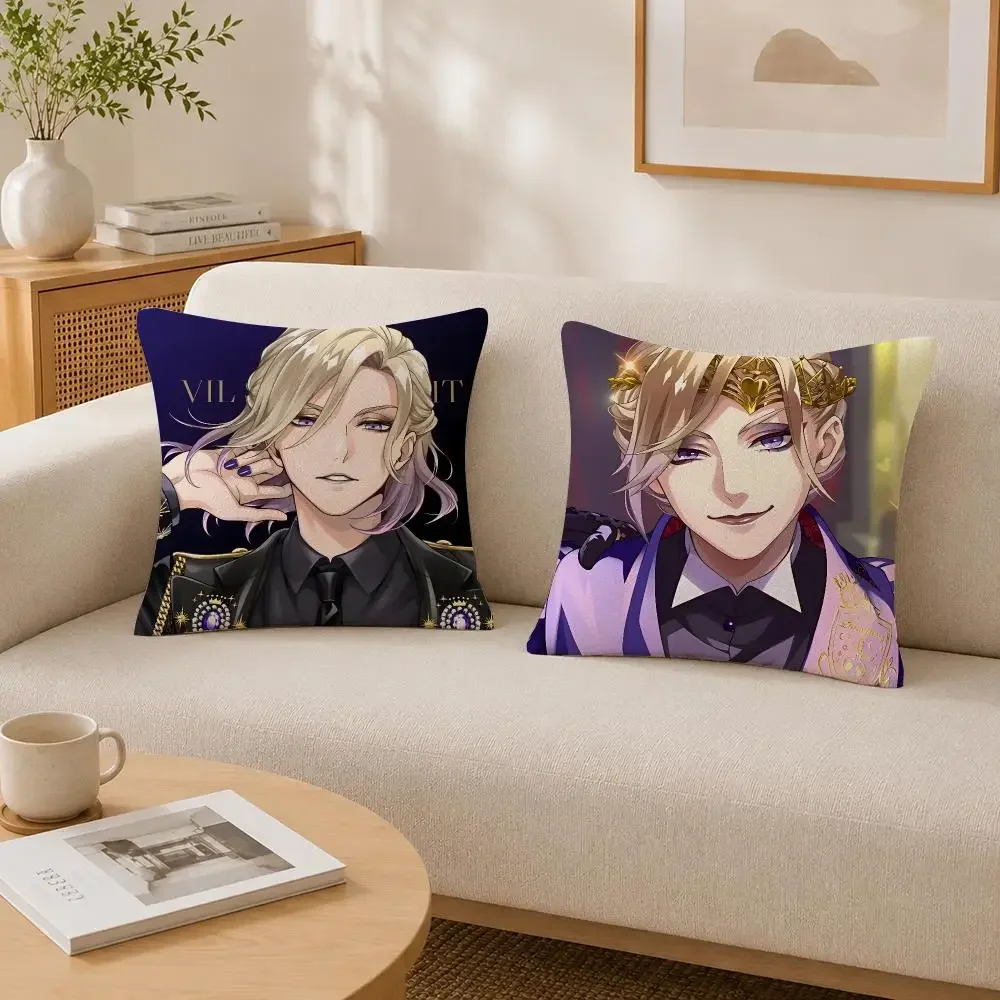 Game Character Vil Schoenheit Cushion Cover Soft Fluffy Short Plush  Pillow Case Home Decor