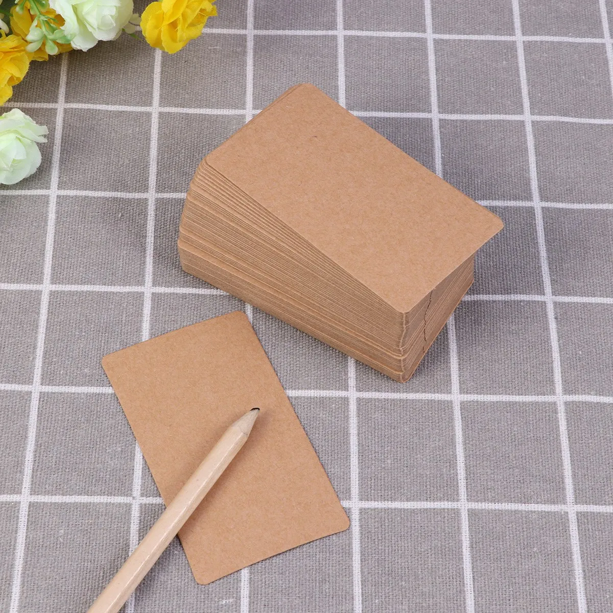 

Cards Kraft Blank Double sided Memo Pads Greeting Words Gift Tags Party Wedding Favour Notepads Classical DIY