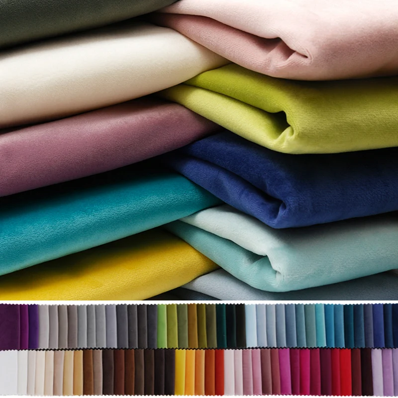 Tela de tapicería de costura para muebles, sofá de terciopelo, sillas, Color sólido, accesorios de decoración del hogar gruesos DIY