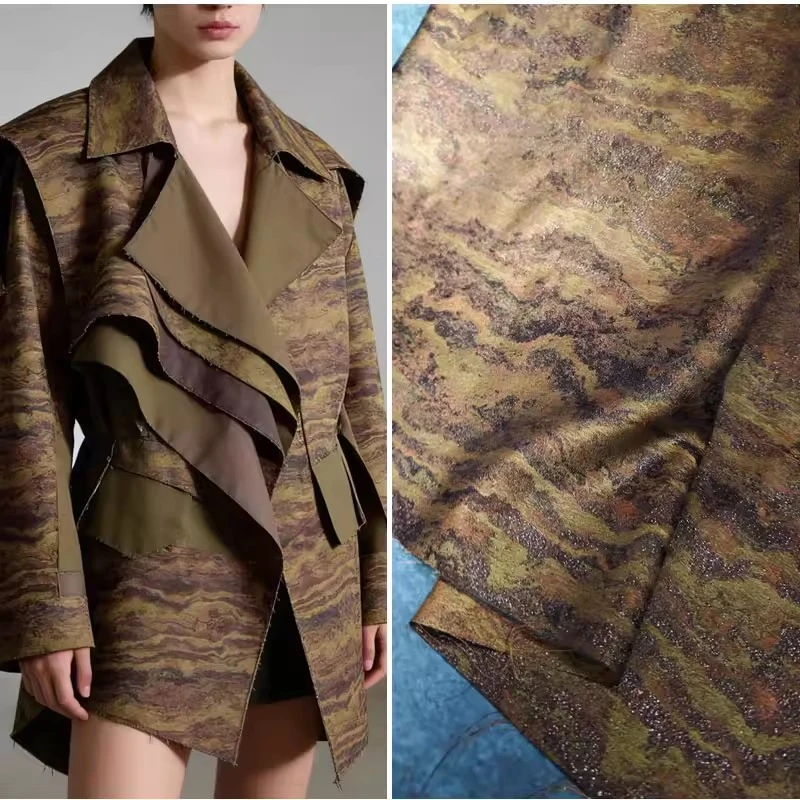 

Spring Summer Irregular Thin Non Elastic Fabric for Outerwear Dress Creative Designer Stage Cloth Diy Sewing Fabrics By Meter