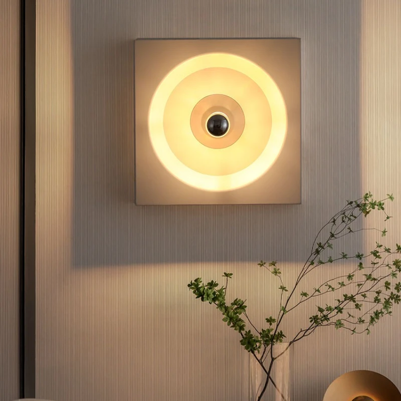 

Medieval style living room wall lamp, space age original bedroom aisle background lamp, red bedside wall lamp