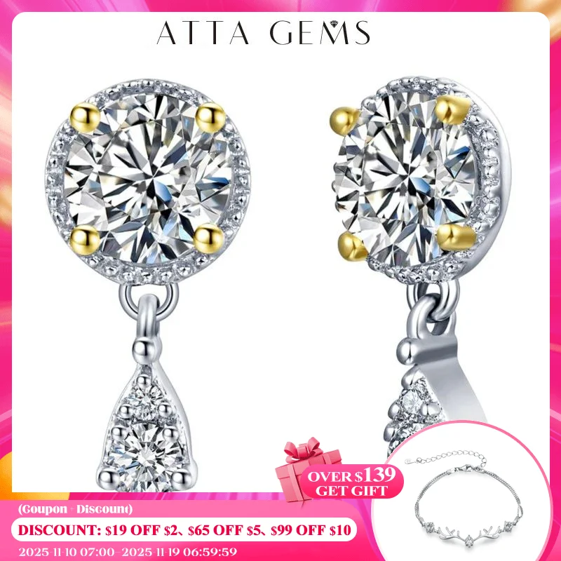 

D Grade VVS1 0.5ct Diamond Test Passed Moissanite Diamond 925 Silver 18K White Gold Plated Stud Earrings Jewelry for Woman Gift