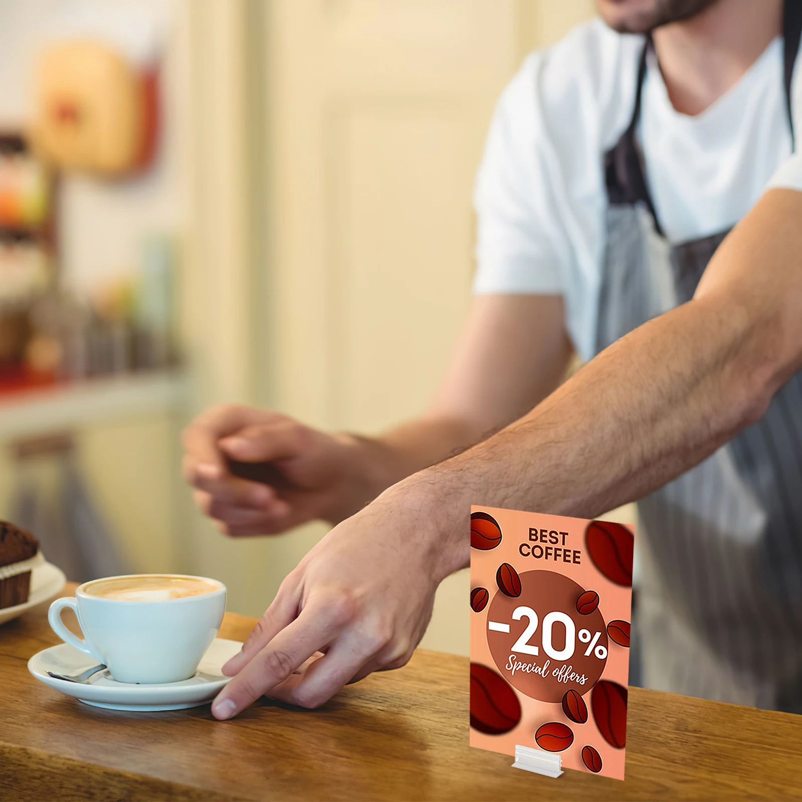 ที่ใส่ป้ายอะคริลิค 50 ชิ้น แบบหนา สำหรับติดป้ายแสดงสินค้า ติดตั้งง่าย ใช้สำหรับป้ายชื่อ ป้ายราคา