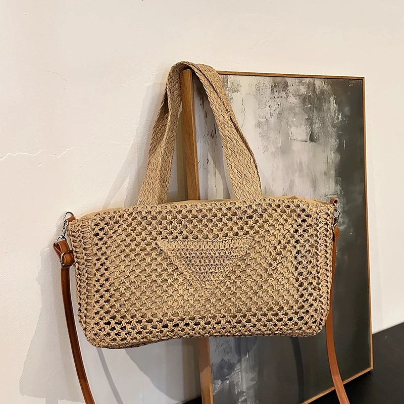 

Тканевые однотонные сумки через плечо на молнии, полые женские сумки большой вместимости, распродажа, модные универсальные швейные сумки на плечо 2025 года