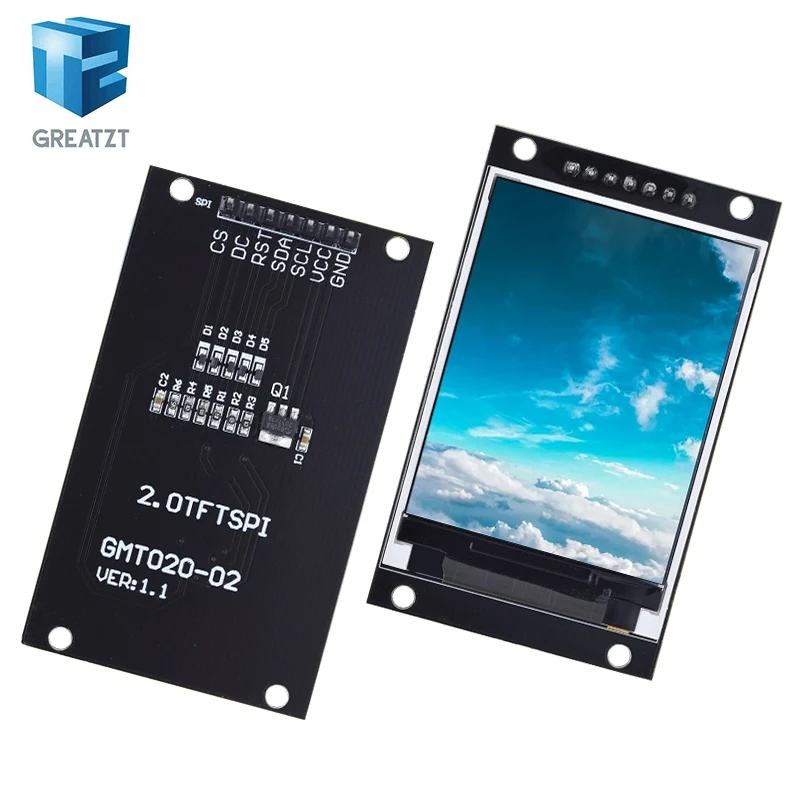 

2,0 дюймовый TFT-дисплей OLED ЖК диск IC ST7789V 240RGBx320 точечный Матричный интерфейс SPI для полноцветного ЖК-дисплея Arduio