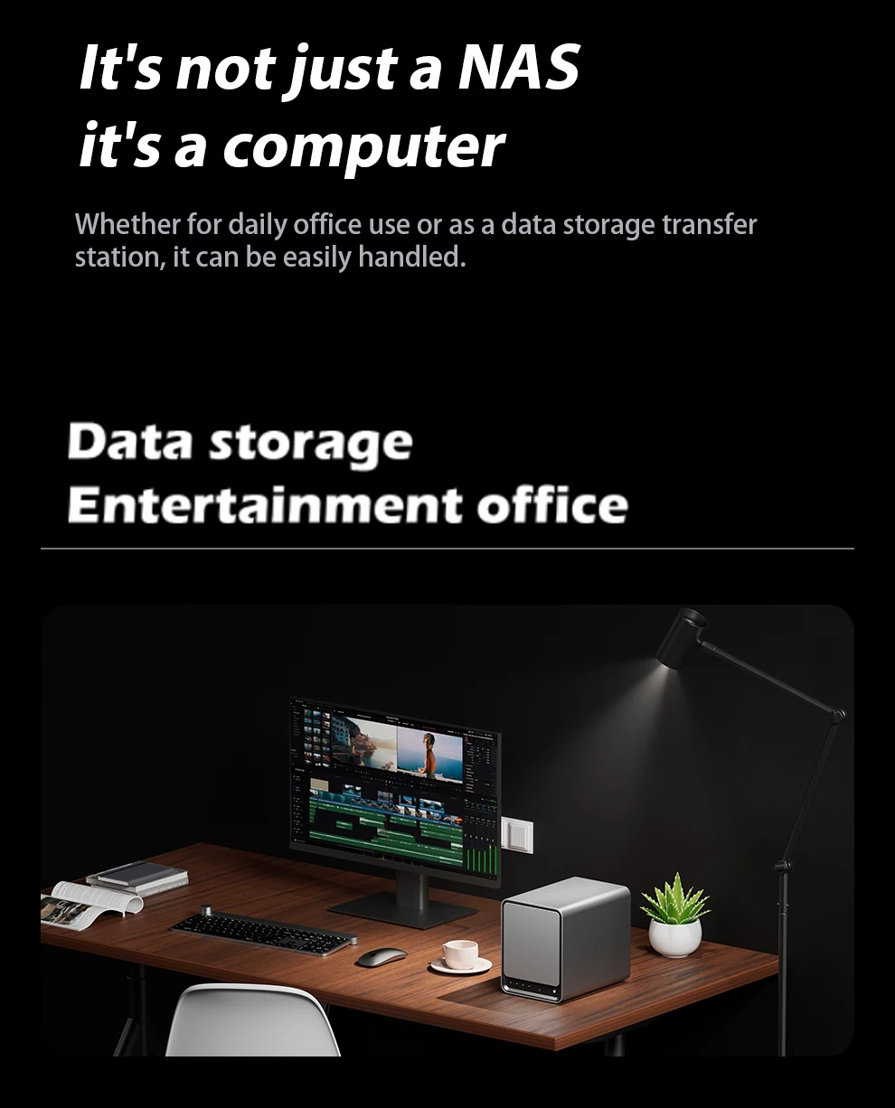 WTR Pro 6 Bay NAS Mini PC Intel Twin Lake N150 DDR4 3200MHz M.2*2 2280 NVMe 3.5 SATA x 4 2.5G LAN سطح المكتب NAS DIY الكمبيوتر #6