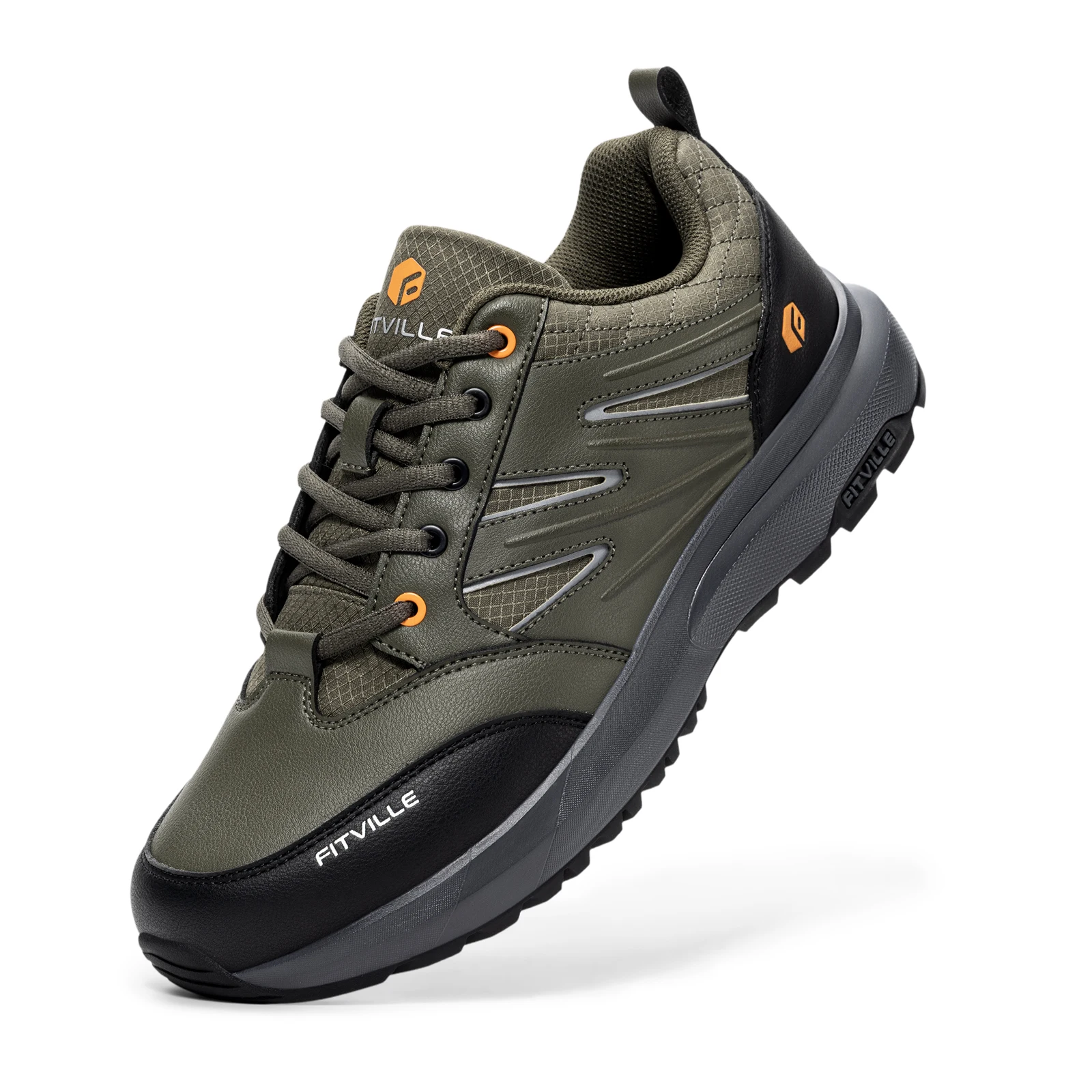 FitVille Outdoor Herren Wanderschuhe Extra Breiter Zehenbereich Trekkingschuhe Sneakers für Männer mit Rutschfester Sohle – Detail 11