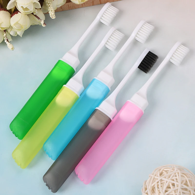 1PC Foldable Toothbrush  Portable Folding Outdoor Travel Camping Toothbrush Foldable Toothbrush Plastic