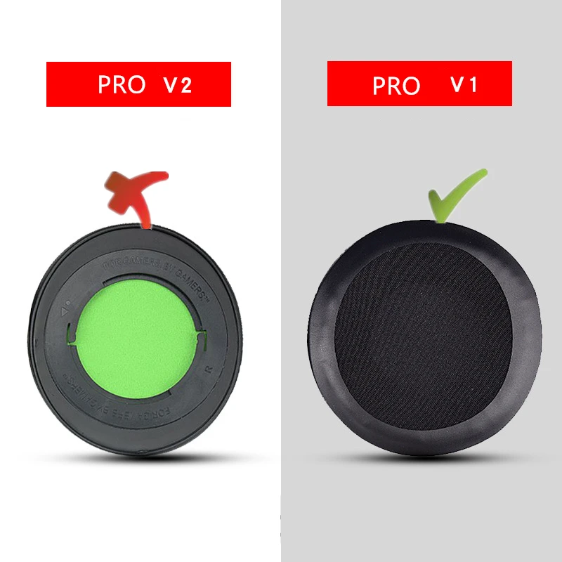 1 par EarPads para Razer Kraken Pro V1 Pro2015 USB 7.1 Fone De Ouvido Earmuff Couro Esponja Manga Acessórios de Reposição 90MM