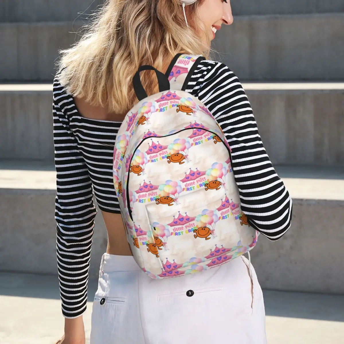 Little Miss Firs Grade Backpack Student BookBag Children School Bag Laptop Shoulder Bags for Boys Girls