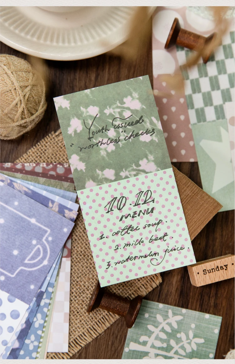 Journal GO 50 Blatt Memo-Blöcke im Salz-Ästhetik-Design, Notizblätter mit verträumtem Blumenmuster für Planer, Tagebücher, Scrapbooks & DIY-Bastelarbeiten – Detail 10