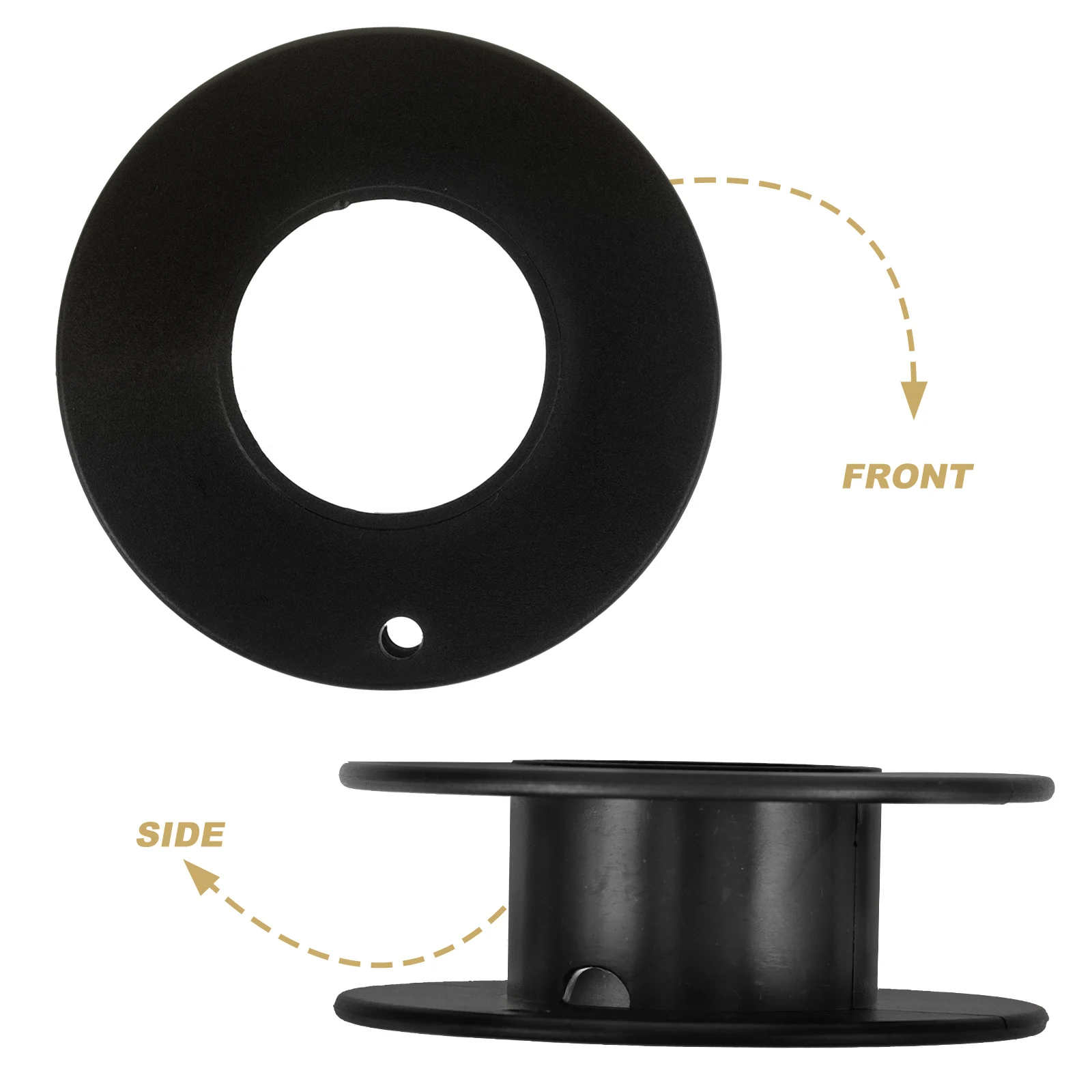 

12pcs Black Plastic Bobbins for Sewing Machines Professional Empty Spools Heat Resistant Thread Bobbins Portable Clear Spools