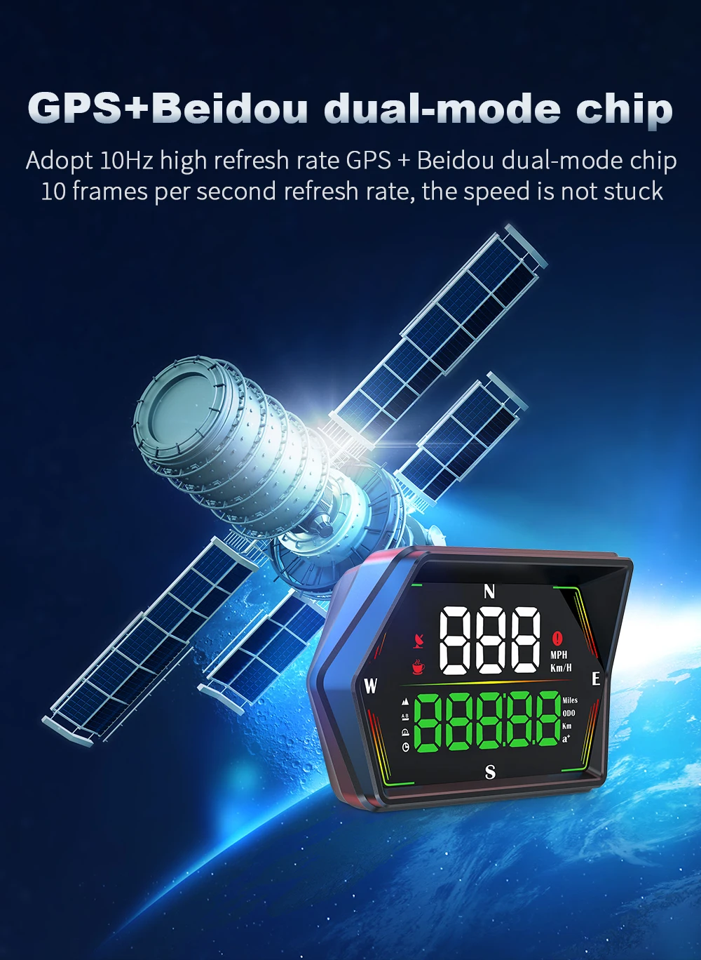 HUD G21 Head-up-Display Auto Digitaler Tachometer Großer Schriftzug Kompass Uhrzeit Geschwindigkeitswarnung Windschutzscheiben-Projektor für alle Fahrzeuge – Detail 13