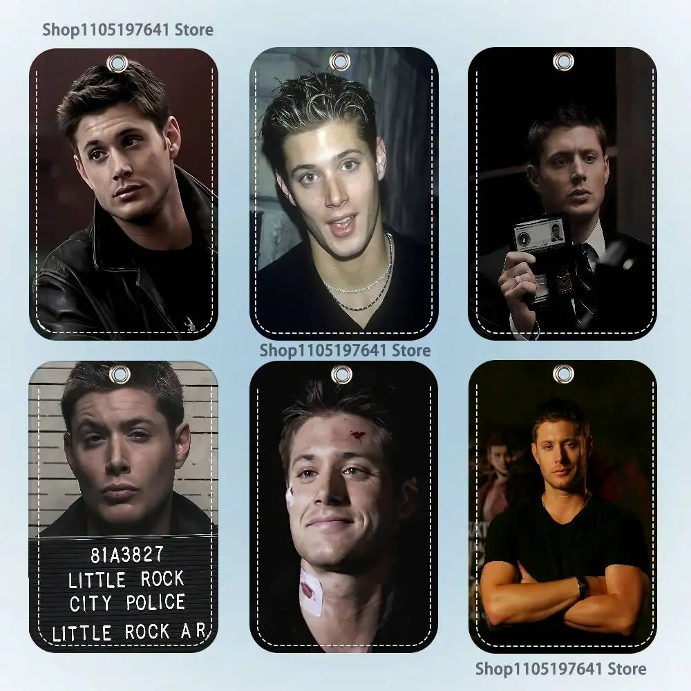 

S-Supernatural J-Jensens A-Ackles Holder Keychain For Bank Business Work Card Holder Student Card Protective Case Bus Card