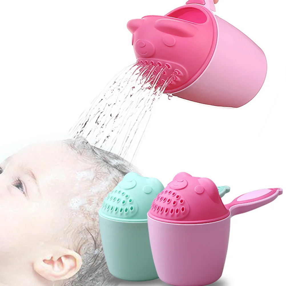 Bath Water Bailer Shampoo Cup Green Durable Material Comfortable Grip Protects Baby's Face and Eyes Fun Bath Time Accessory