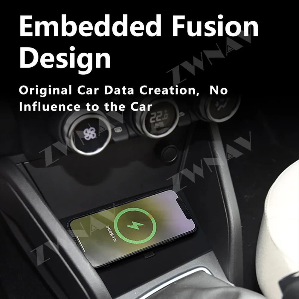 For Renault Duster 2017-2023 Models Center Console Charging Pad Car Smart Accessory Moudle Intelligent wireless charger