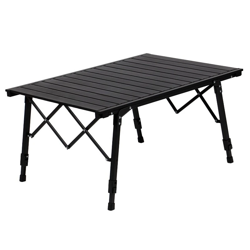

Outdoor aluminum alloy folding table high and low lifting table picnic camping egg roll