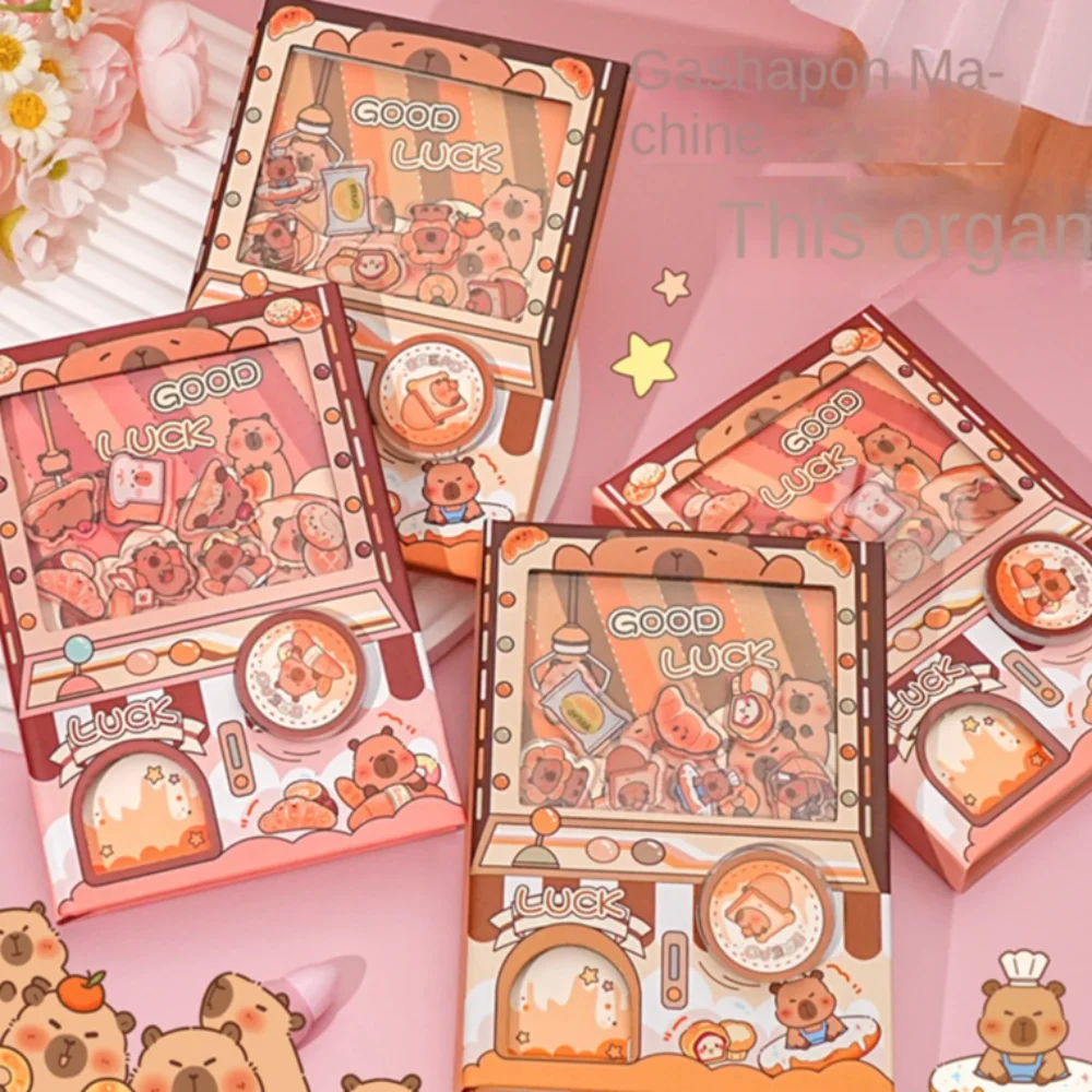 Portable Color Inner Page Gashapon Mahines Notebook Relaxing Shaking Small Notepad Cartoon Kawaii Square Writing Pad Students