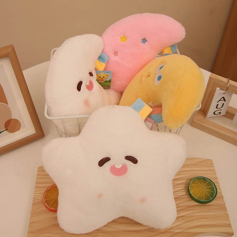 Sleep Soothing Soft Doll To Send Children Birthday Christmas Gift 20CM Cute Plush Star Moon Plush Toy Girl Heart Pillow