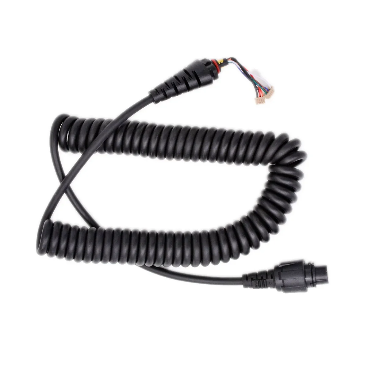 SM25A1 Microphone Extend Cable 10 Pins for Hytera MD650 MD655 MD652i Speaker Stretchable Spring Cord Connector Accessory