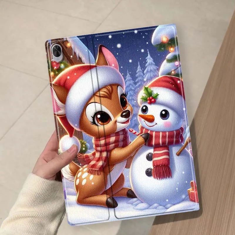 Cartoon Deer Snowman Gifts For Huawei MediaPad 11 M5 M6 ES Pro M5Lite Honor Pad V7 V8 X7 X8 X9 GT Pro Tab Tablet Case Soft