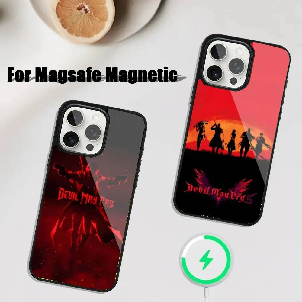 

D-Devil May Cry DMC Phone Case For iPhone 17,16,15,14,13,12,11,Pro,Max,Plus,Mini,SE4,E Magnetic Magsafe Wireless Charging