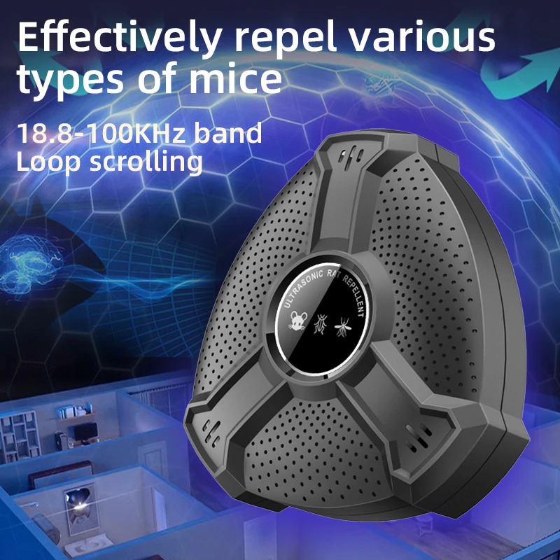 Ультразвуковой электронный репеллент от насекомых и мышей, бытовой репеллент от насекомых, мини-репеллент от комаров, бесшумный, безопасный