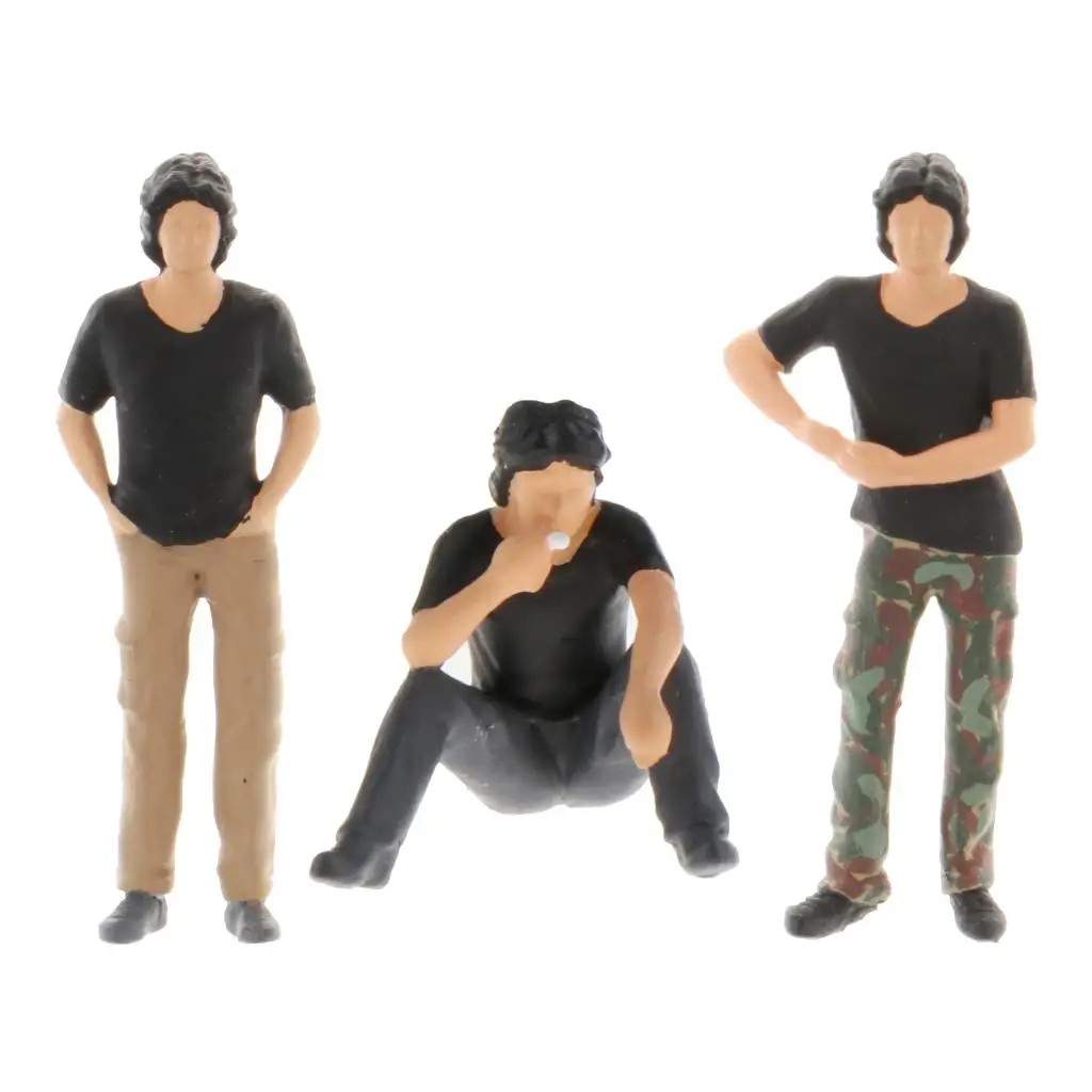 1/64 مقياس الأوسط العم إصلاح السيارات رجل الراتنج شخصية قطار تخطيط تمثال لمشهد مصغر دمية