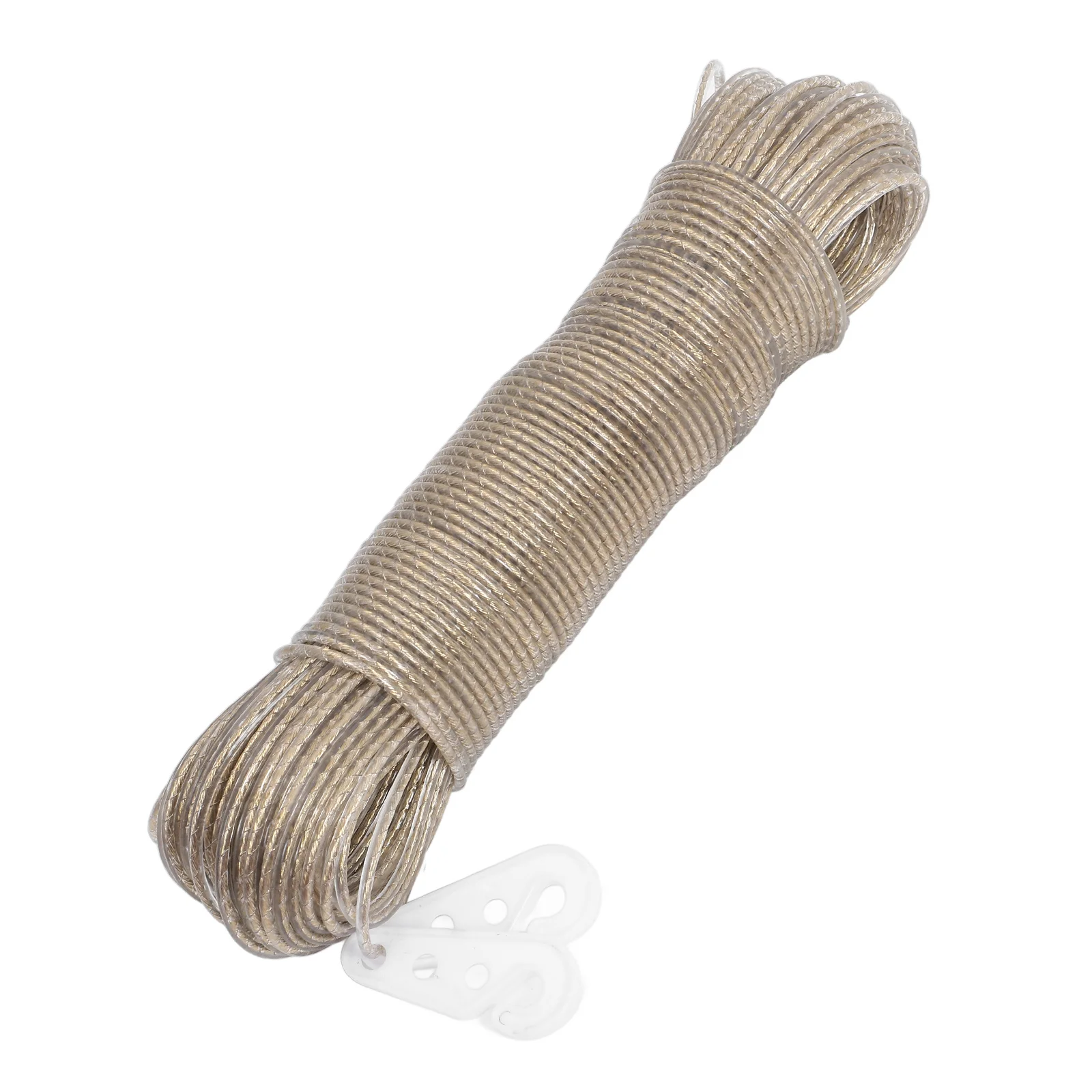 

50m Super Heavy Duty Steel Core Laundry Rope Clothesline for Outdoor 3 Rolls 2 Hooks Non Slip Windproof