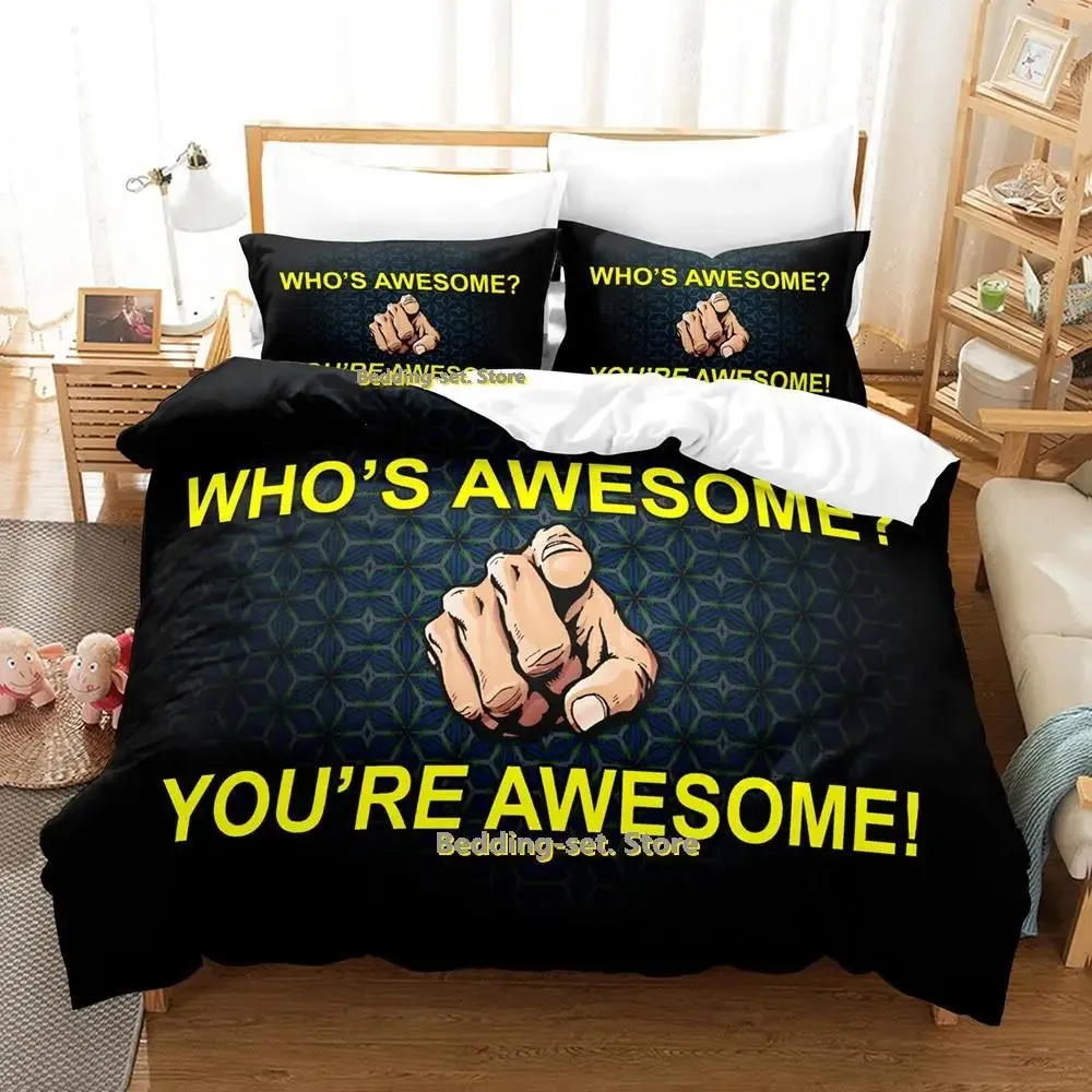 New Hip Hop Misc Motivational Bedding Set Cartoon Anime three-piece set Adult Kid Bedroom Duvetcover Sets 3D Kawaii literie