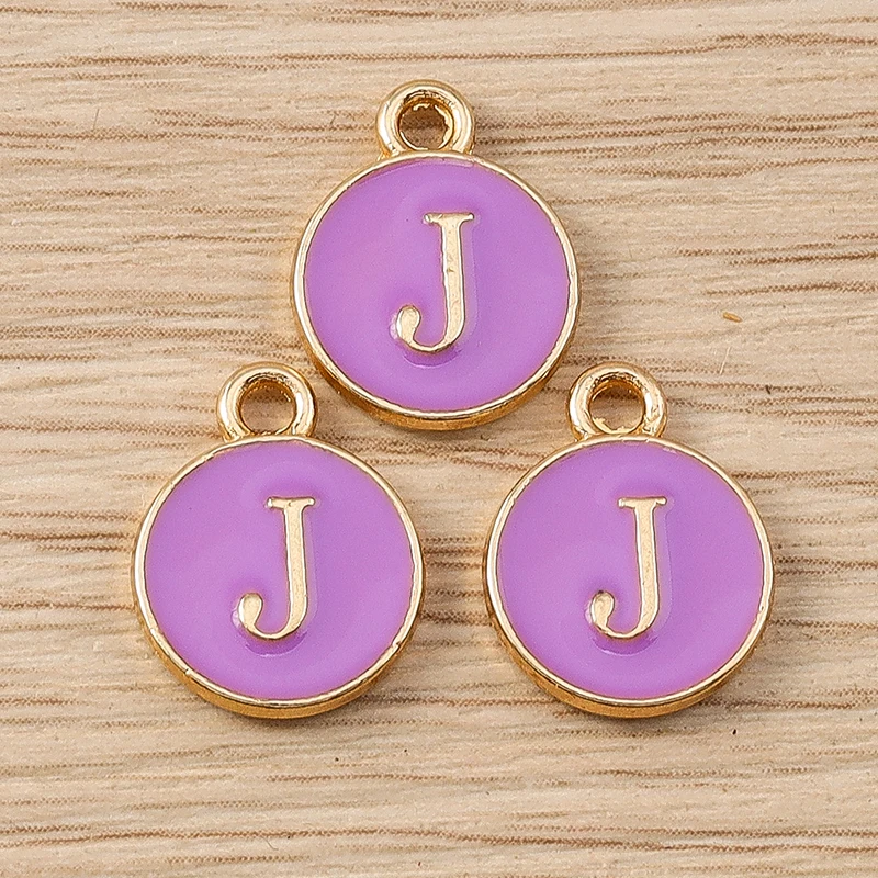 10 Stück 11 x 14 mm niedliche Emaille 26 A-Z Alphabet Buchstaben Charms Anhänger für Schmuckherstellung Ohrringe Halsketten DIY Bastelzubehör – Detail 12